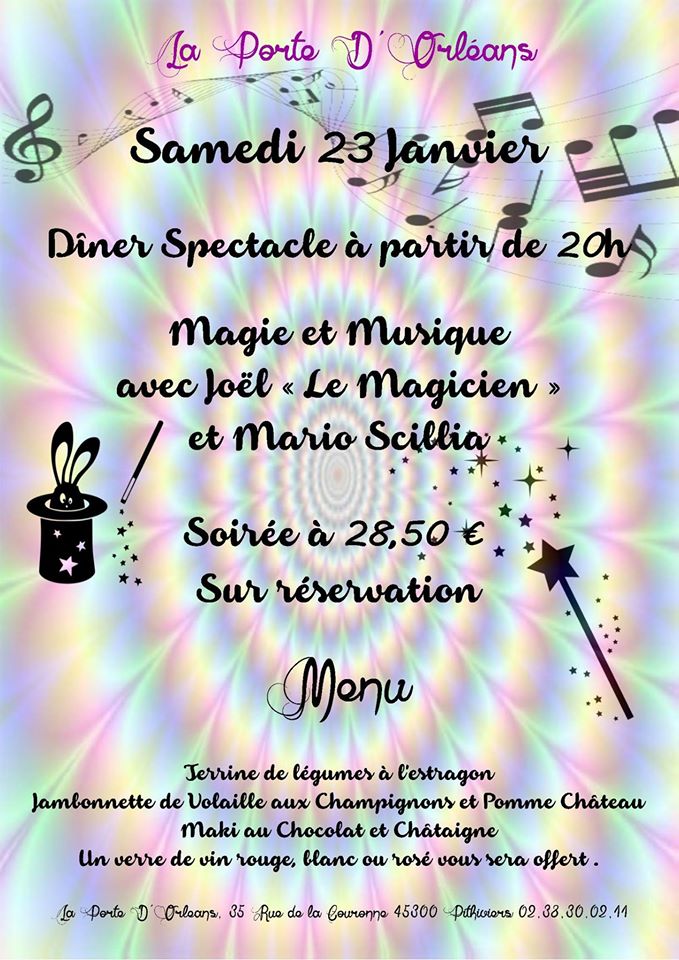 Diner / spectacle le 23.01.2016